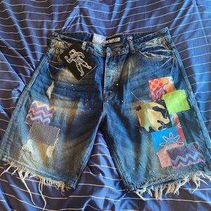 Billionaire boys club denim shorts size 38